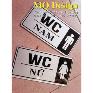 Cặp Bảng mica wc. Kích thước (20×10)cm.mica cao cấp phun sơn âm  Màu sắc theo cầu.zalo hoặc face 0974297922