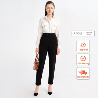 Quần baggy công sở nữ ÀTOUS QUINNE kiểu dáng trẻ trung hiện đại dễ phối đồ