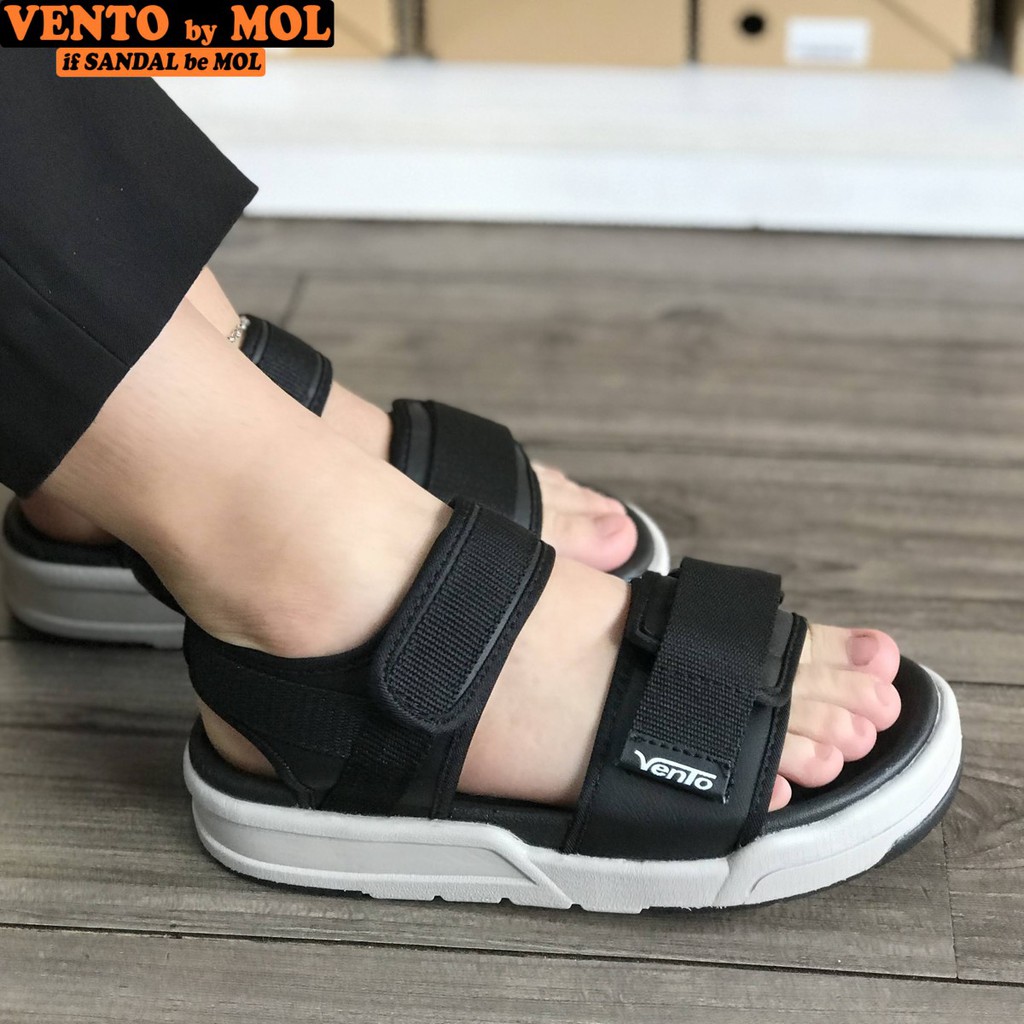 Giày sandal Vento nữ 2 quai ngang bảng to có quai hậu cố định mang đi học đi biển du lịch NV10026B