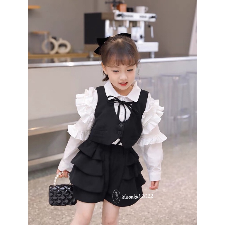 Set bộ cánh tiên 3 chi tiết cho bé gái dài tay sịn sò 10-24kg