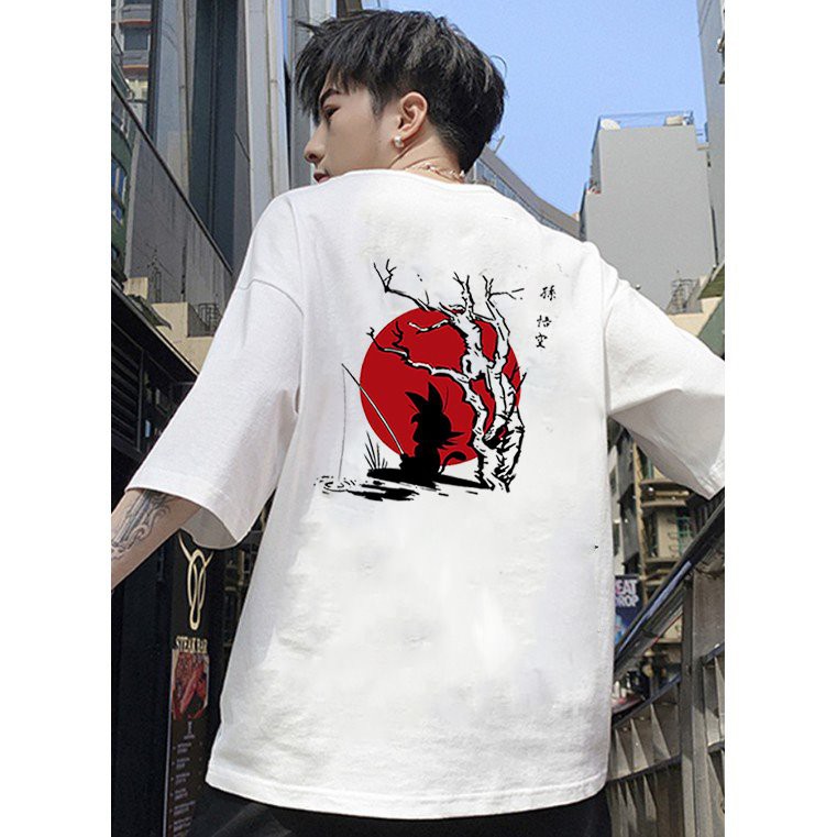 Áo thun unisex form rộng Goku phong cách  Nhật Bản vải dày mịn 2020T2412