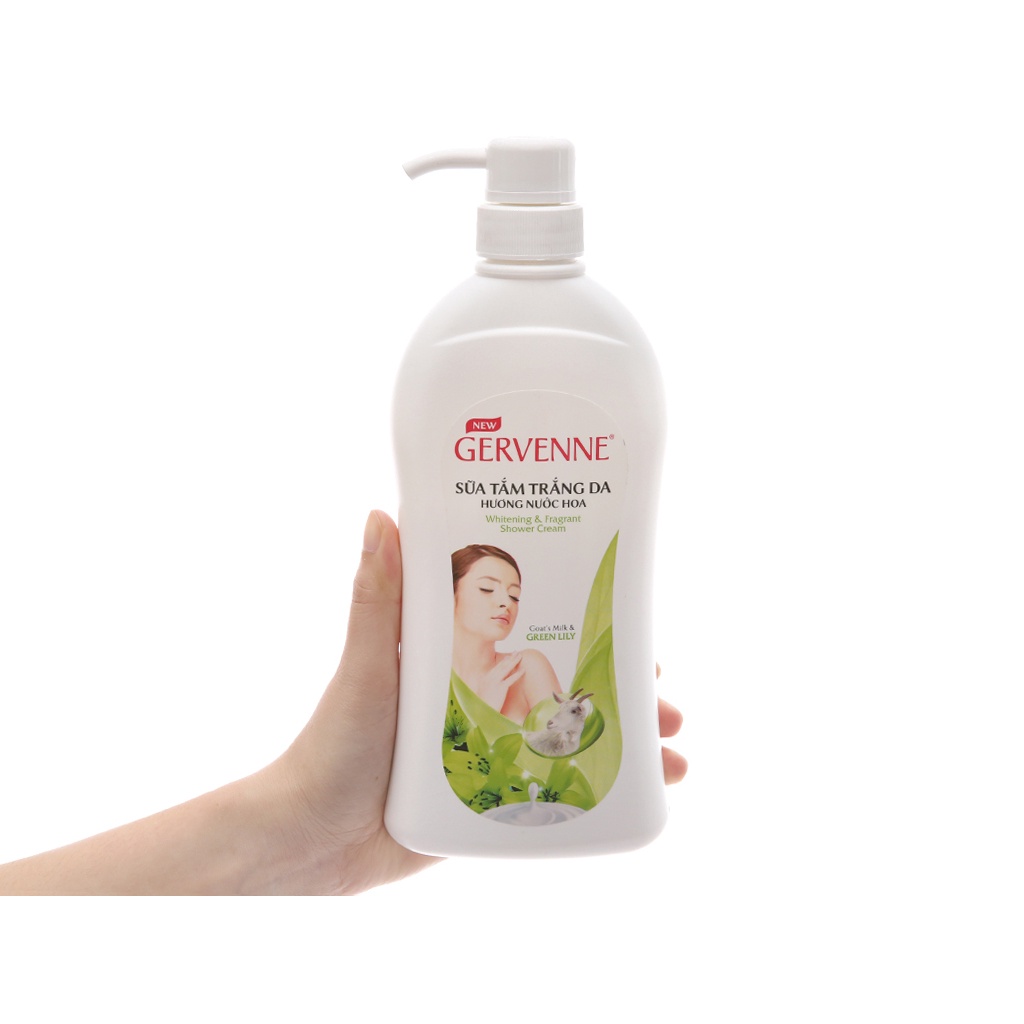 Sữa tắm trắng da Gervenne hương nước hoa Lily xanh 450g