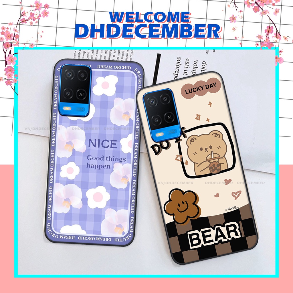 Ốp lưng Oppo A54 in hình gấu K@ws, gấu nâu, dor@emon RẺ- ĐẸP- BỀN