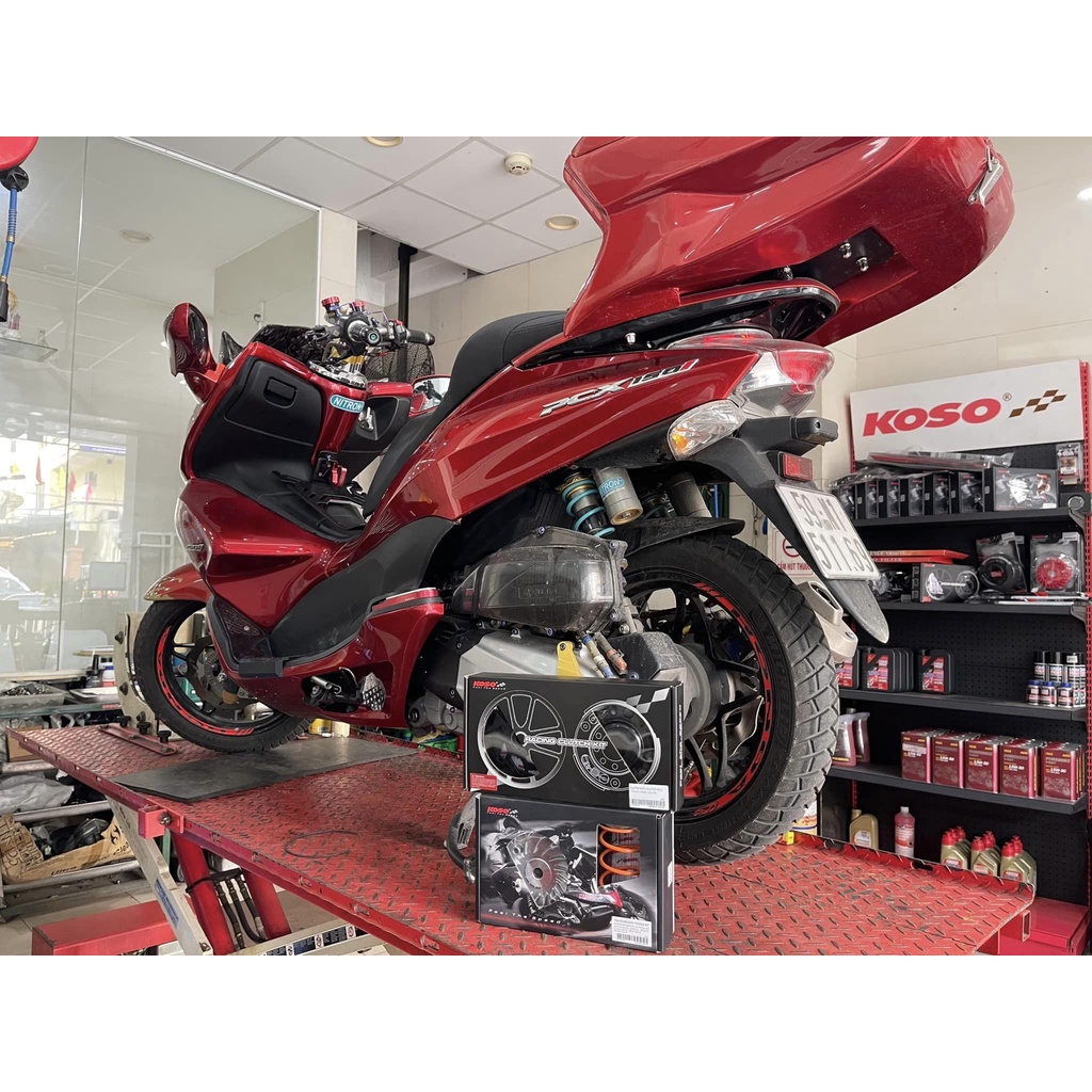 Combo nồi Koso Racing trước sau cho xe Honda Vario, Click, AB, PCX 125-150-160