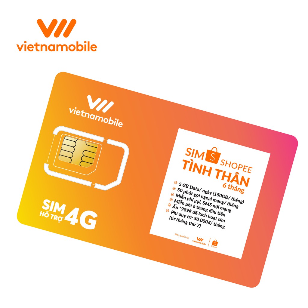 [Miễn Phí 6 Tháng] Sim Tình Thân Free Nghe gọi và Data 5GB/ngày Vietnamobile - Shopee