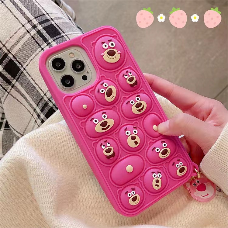 Ốp Điện Thoại Mềm Chống Sốc Họa Tiết Gấu Hoạt Hình Cho iPhone 7 8P X XS XR 11 12 13promax