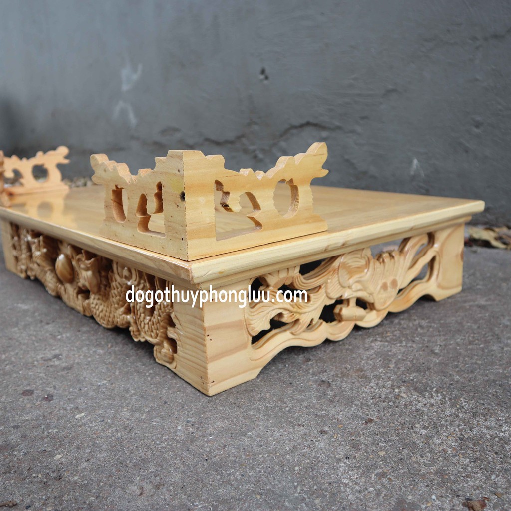Bàn thờ treo tường trạm rồng gỗ pơ mu nhiều cỡ