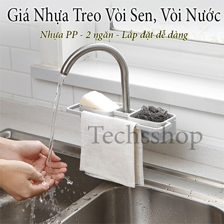 Khay Treo Vòi Nước Vòi Sen Để Đồ Ở Nhà Tắm Nhà Bếp - Giá Nhựa Treo Ống Nước PP2