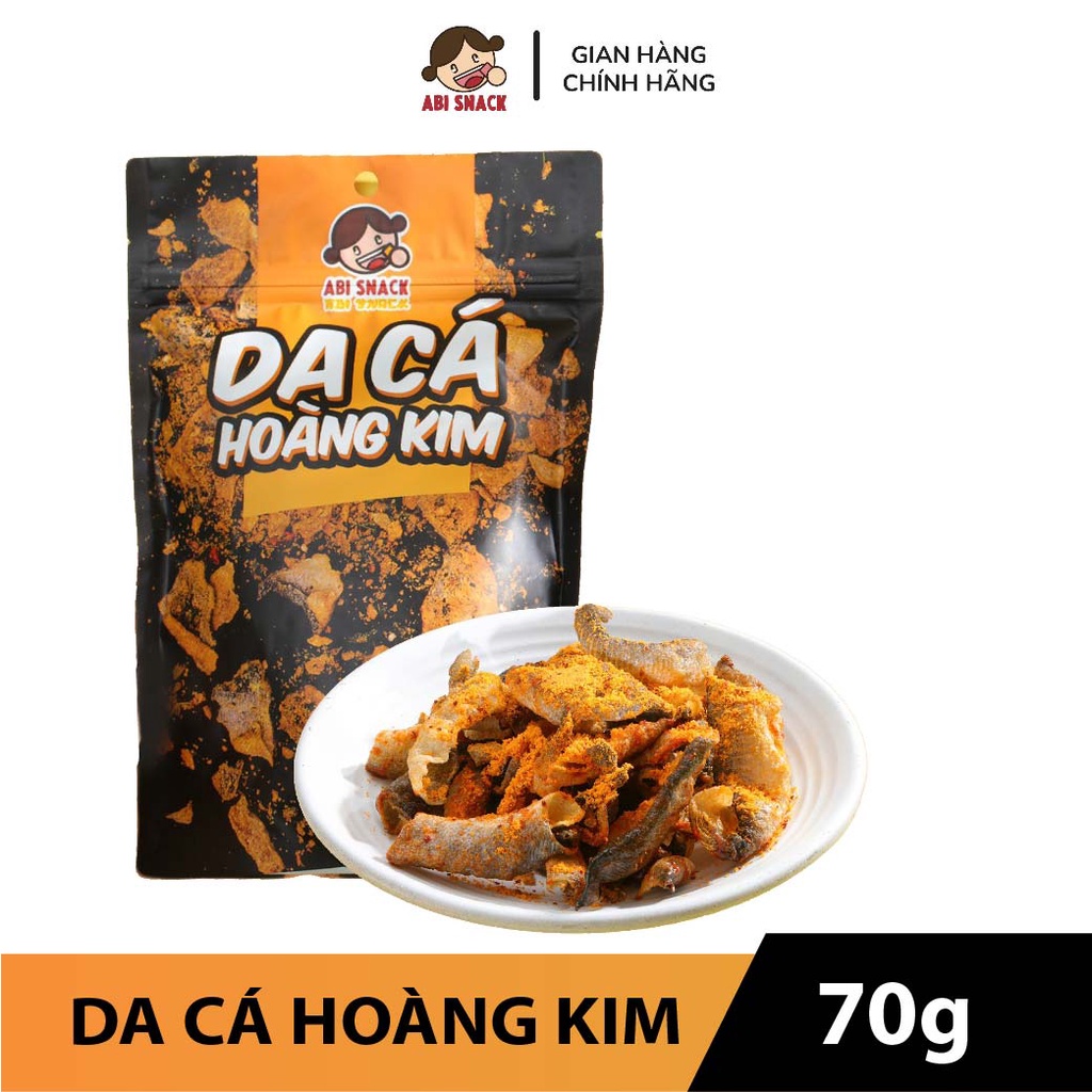 Snack Da Cá Hoàng Kim - Trọng Lượng 70 Gam - Thương Hiệu Abi Snack