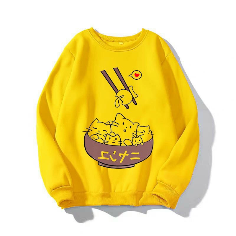 Áo sweater nam nữ in hình cute dễ thương, chất nỉ bông dày dặn, thích hợp làm áo cặp William - DS123