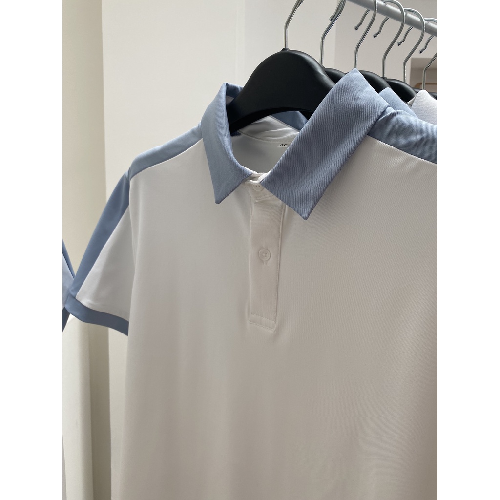ÁO POLO PHỐI MÀU XANH TRẮNG ( có size 80-90kg)