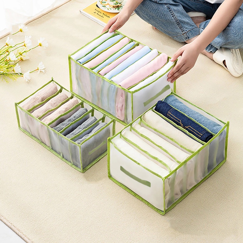 Hộp đựng quần áo đồ lót nhiều ngăn có thể gấp gọn tiện lợi trong tủ quần áo và tủ kéo