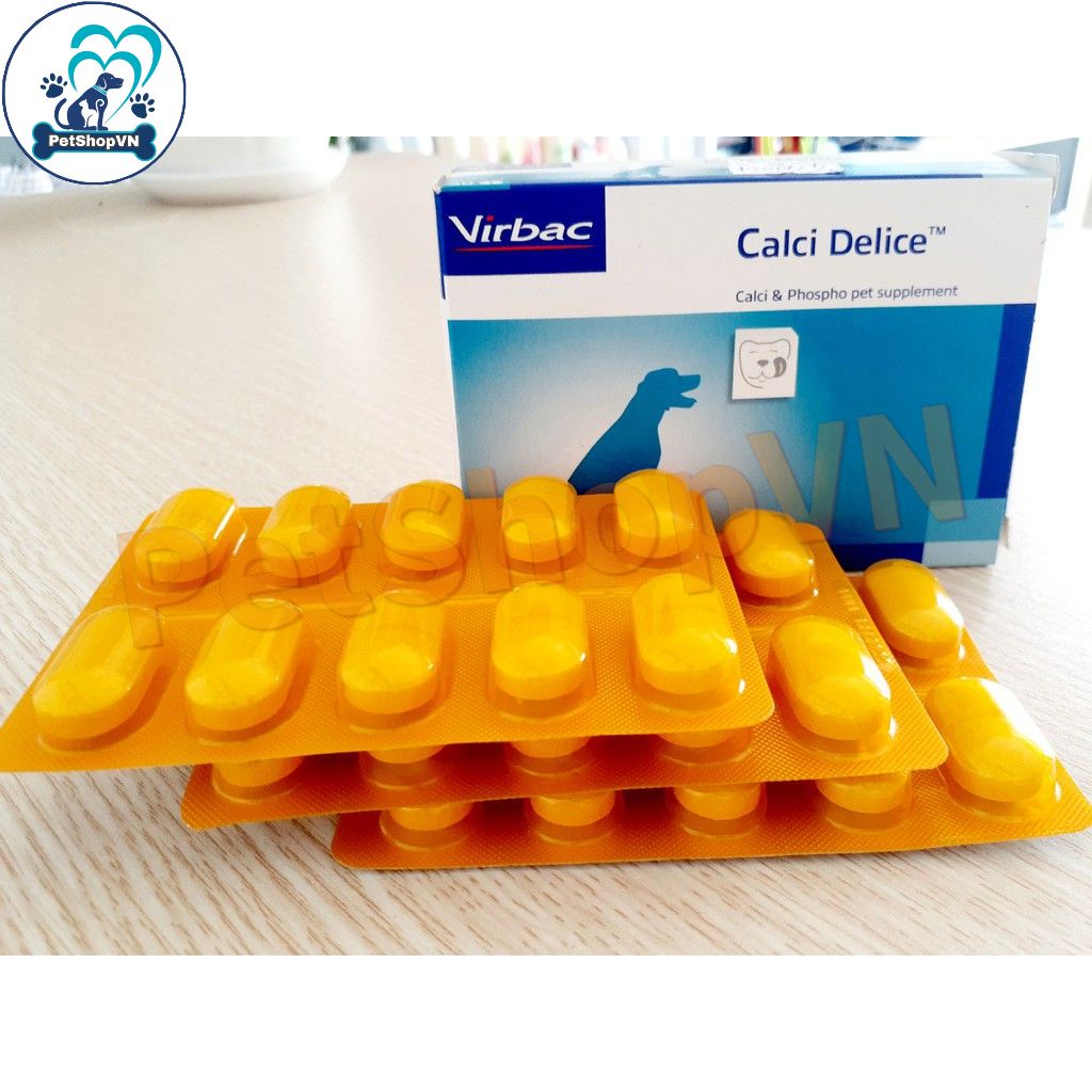 1 Viên Canxi Cho Chó Mèo VIRBAC CALCI DELICE - Chính Hãng - Nhập Khẩu Pháp