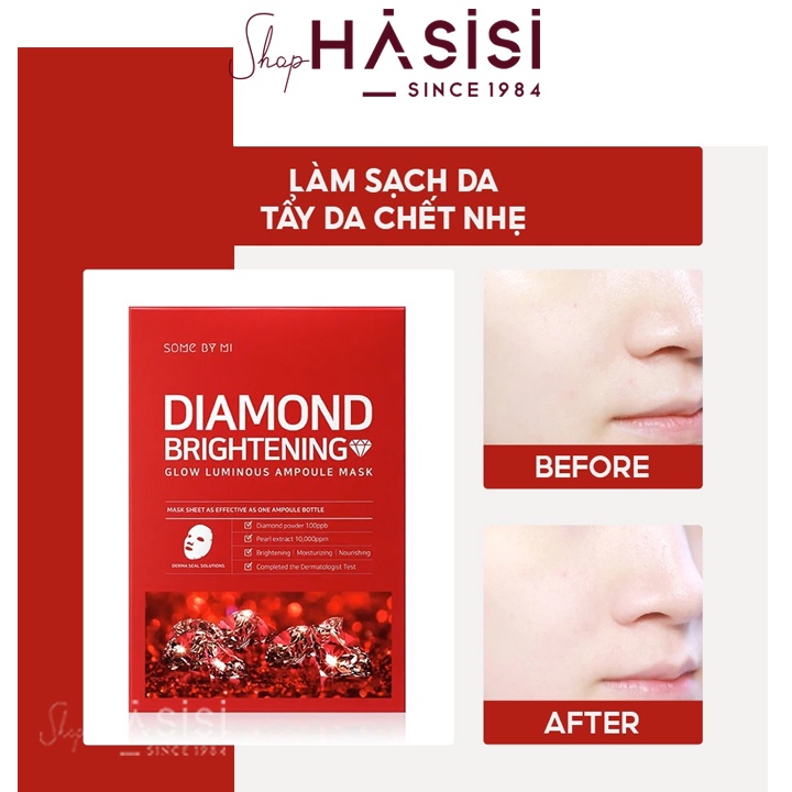 Mặt Nạ Trắng Da Kim Cương SOME BY MI - Diamond Brightening Glow Luminous Ampoule Mask 25g
