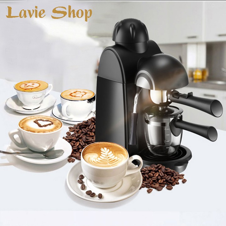 Máy Pha Cà Phê Tự Động Mini Dành Cho Gia Đình Và Văn Phòng Pha Cappuccino, Mocha, Espresso Công Suất Lớn 800W