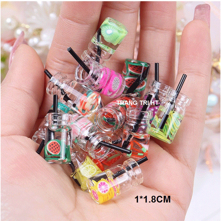 Mô Hình Ly Nước Ép Trái Cây Phụ Kiên Trang Trí