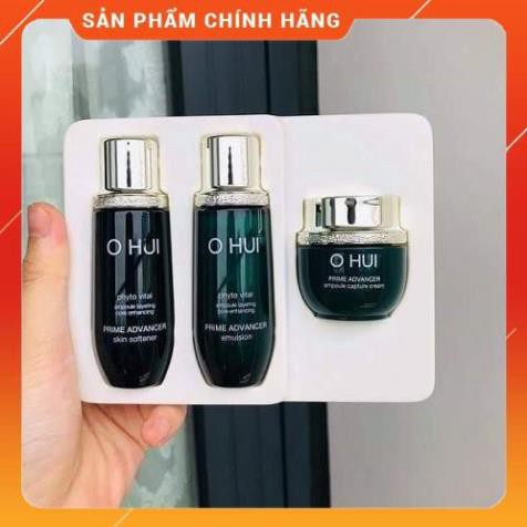 CHÍNH HÃNG  Set chống lão hóa  OHUI Prime Advancer Miniature Kit xanh mini 3 món