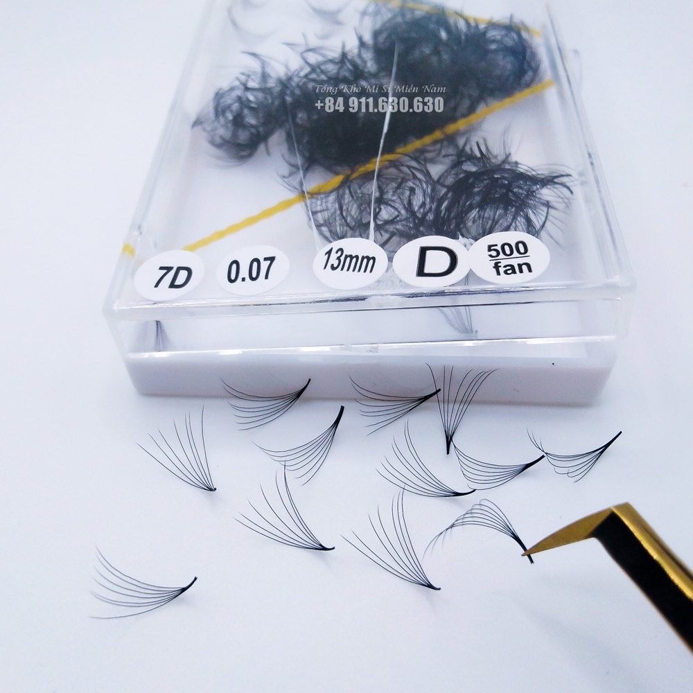 Mi Fan 7d - 0.07 - 500fan - Mi Fan/ Xuất Khẩu - Dụng Cụ Nối Mi - Huy Hoàng Mi