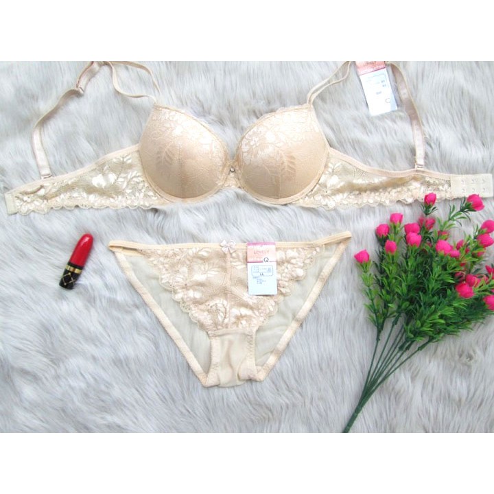 BỘ ĐỒ LÓT TOÀN REN MÚT DÀY NÂNG NGỰC LOVELY - BL1131