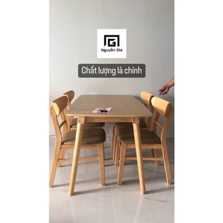 Bộ bàn ăn gia đình ghế kiểu mango 4 ghế ngồi rất êm lưng nên mua