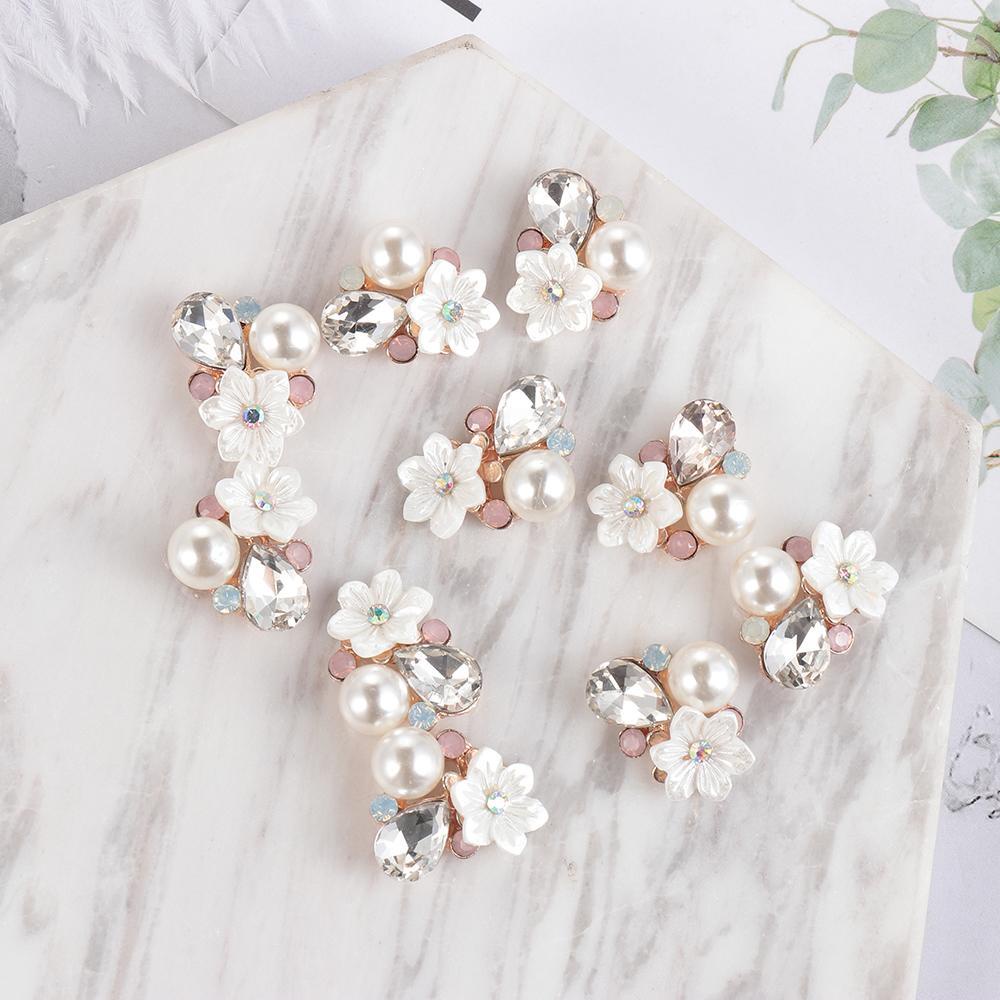 Bộ 10 Nút Trang Trí Quần Áo Hình Hoa Xinh Xắn