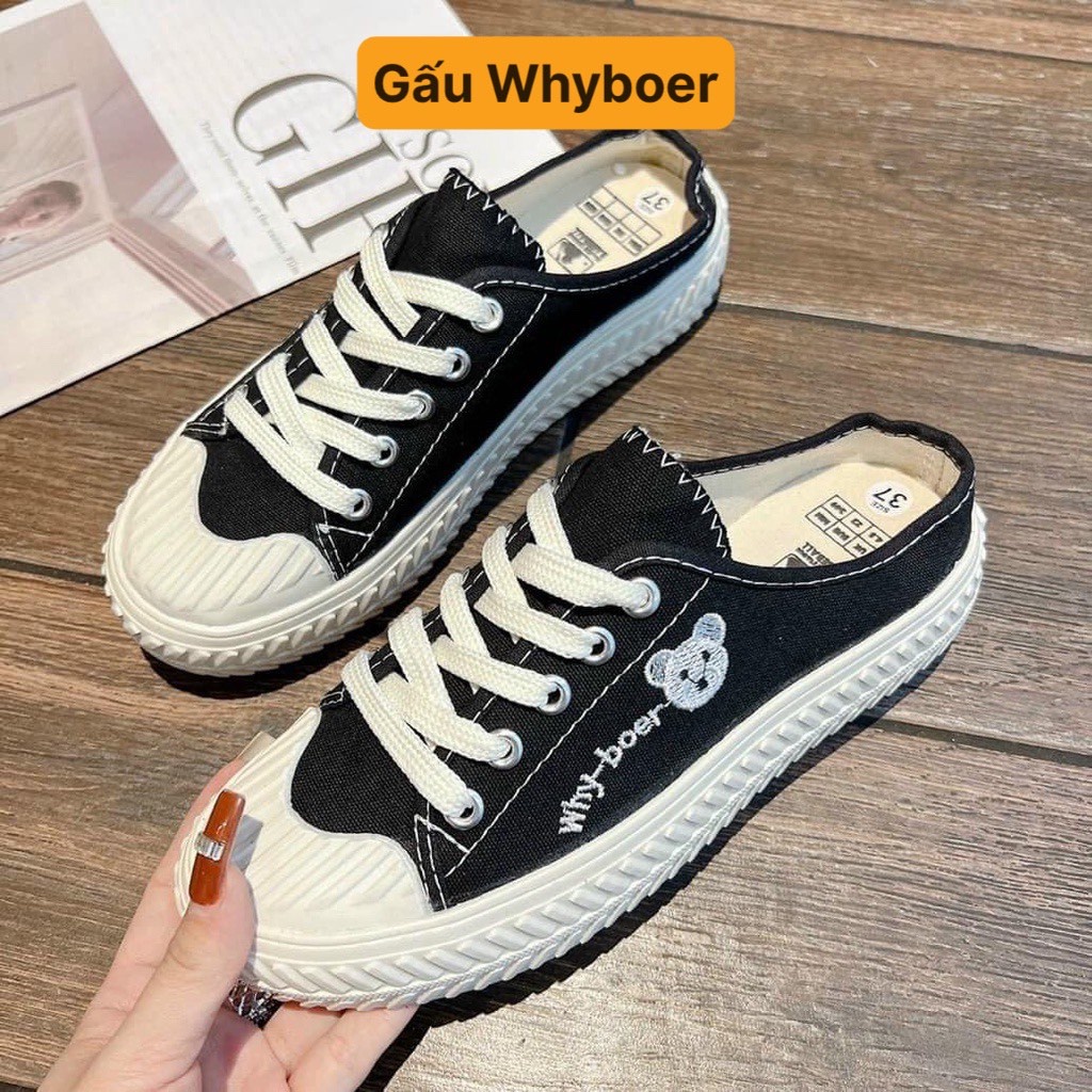 Giày Đạp Gót NY Thể Thao Độn 4cm Siêu Hot