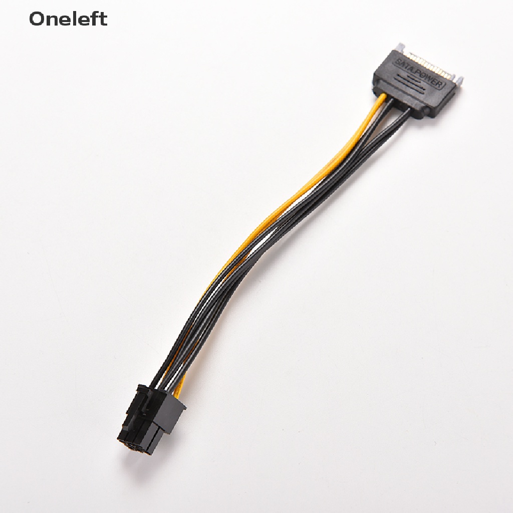 Oneleft SATA 15 Pin Male to 6 Pin PCI-Express PCI-E Card Power Adapter Cable 20cm VN