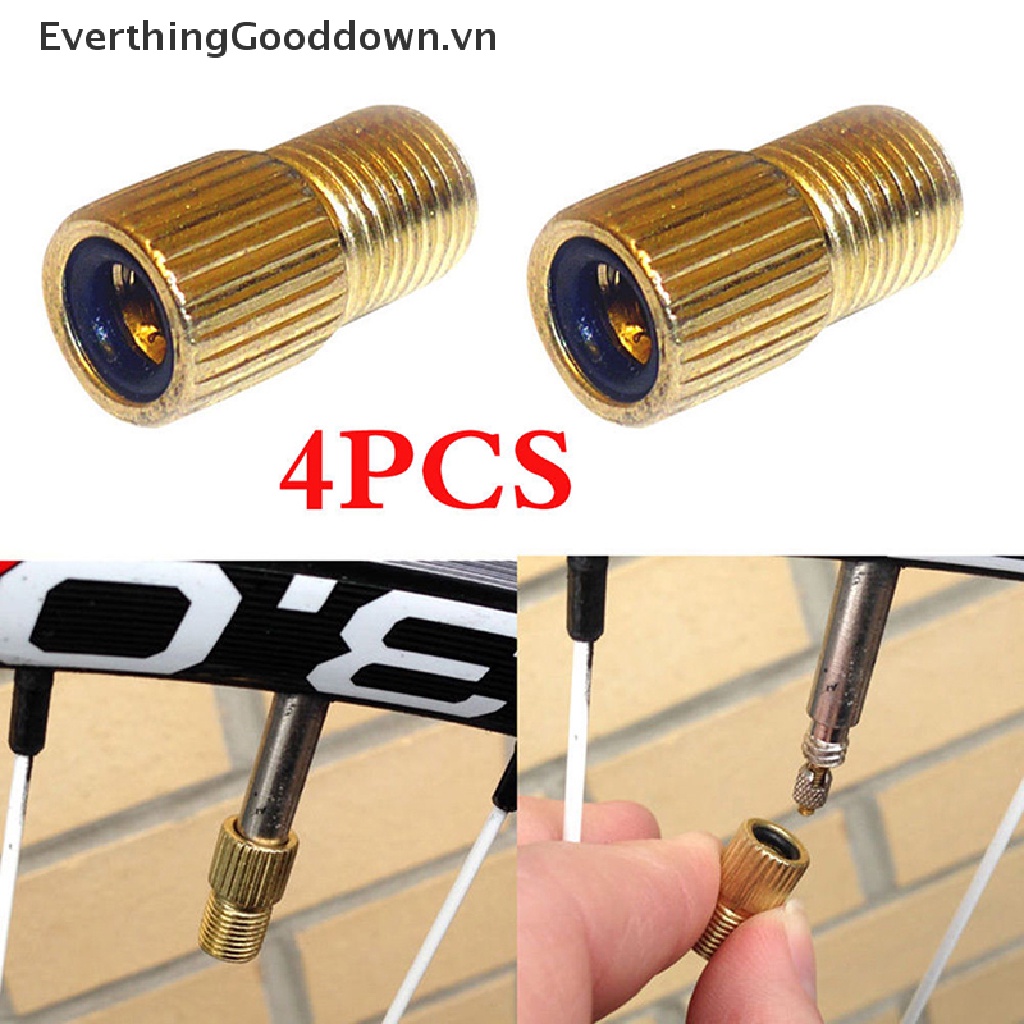 Everthinggooddown Bộ 4 Đầu Chuyển Đổi Van Sang Ống Bơm Xe Đạp Đường Dài 1.5Cm