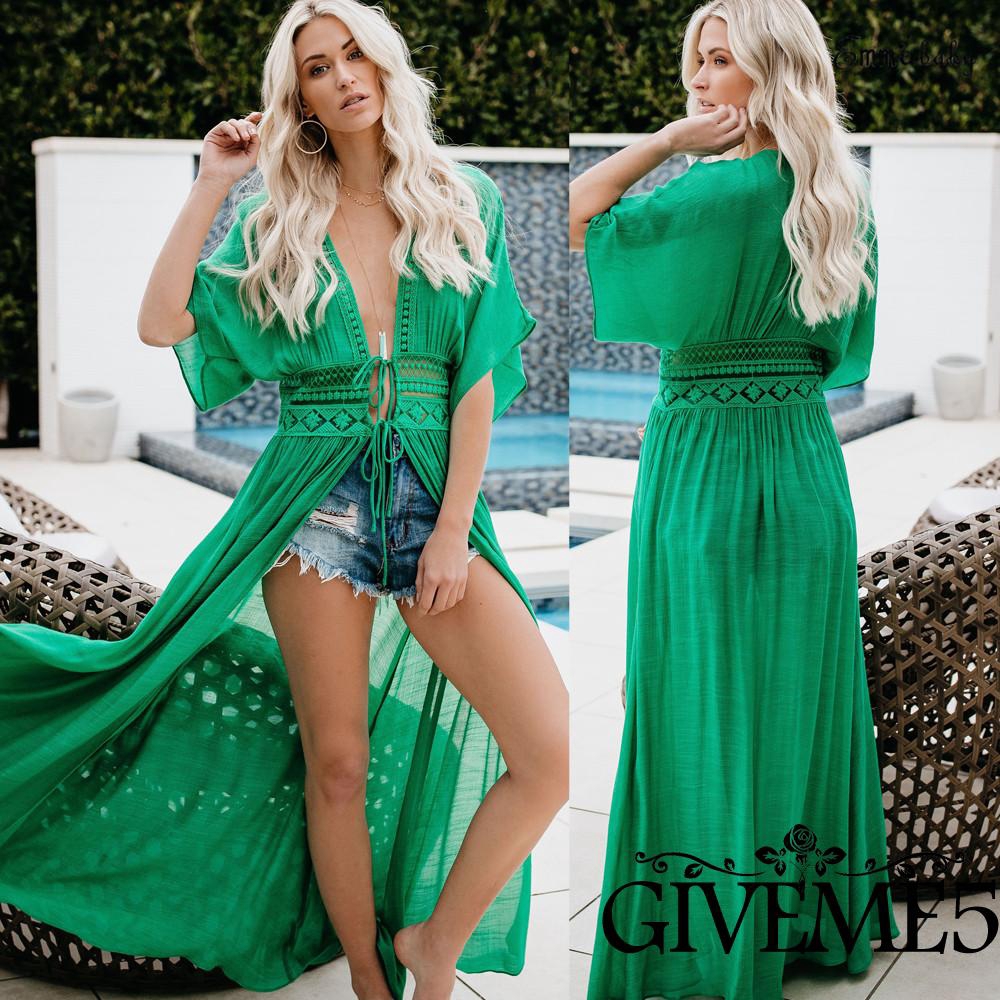 Đầm maxi đi biển phong cách thời trang Boho