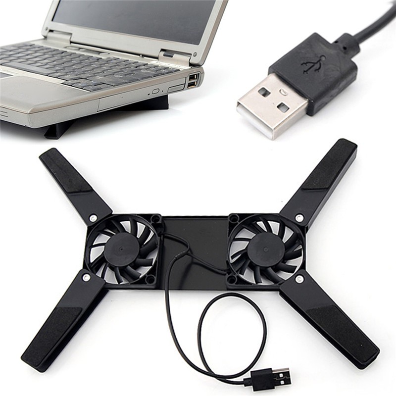 Rotatable USB Fan Cooling Pad 2 Fans Cooler Notebook Cooler Computer Laptop Stand for 10-17Inch PC Laptop PC Computer