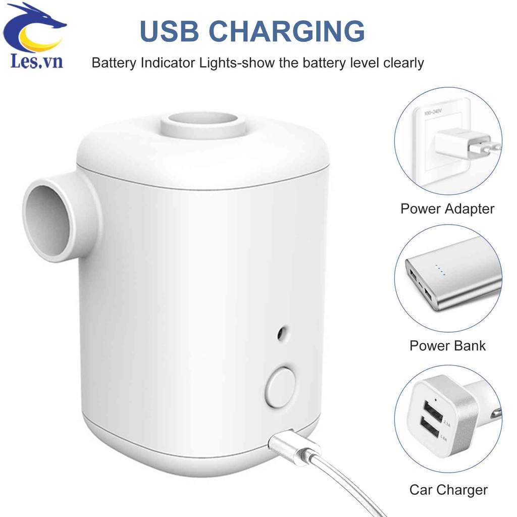 Máy Bơm Phao Bơi Mini Sạc USB Tiện Dụng