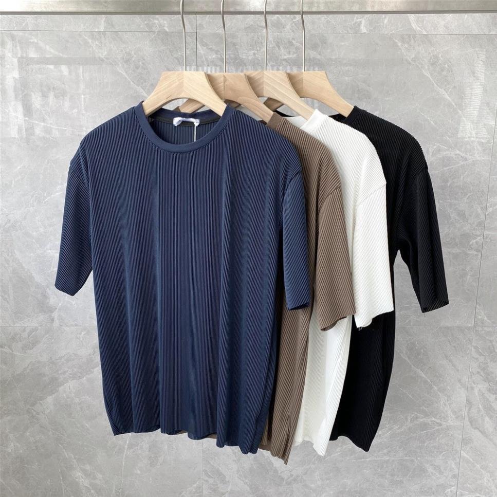 Bộ Quần Áo Thun Thể Thao Nam Basic Vải Cotton Co Giãn Dệt Kim Độc Lạ Thấm Hút Mồ Hôi