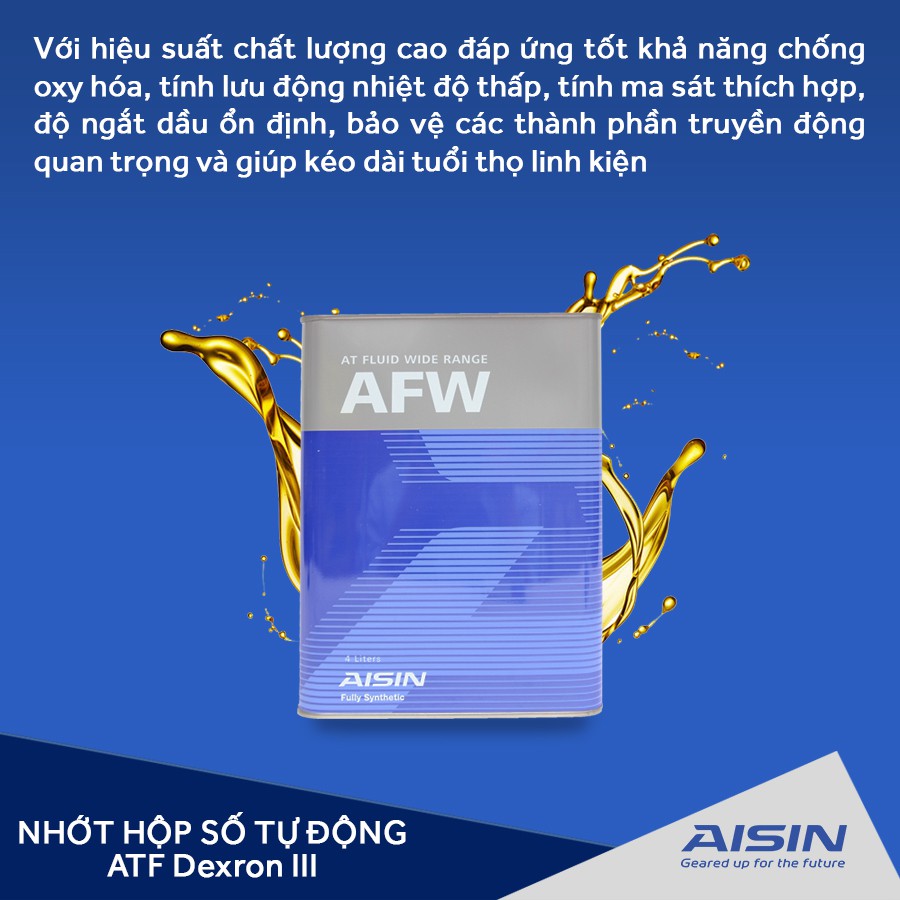 Nhớt Hộp Số Tự Động AISIN ATFD34S AFW Dexron III 4L - Nhập Khẩu Chính Hãng