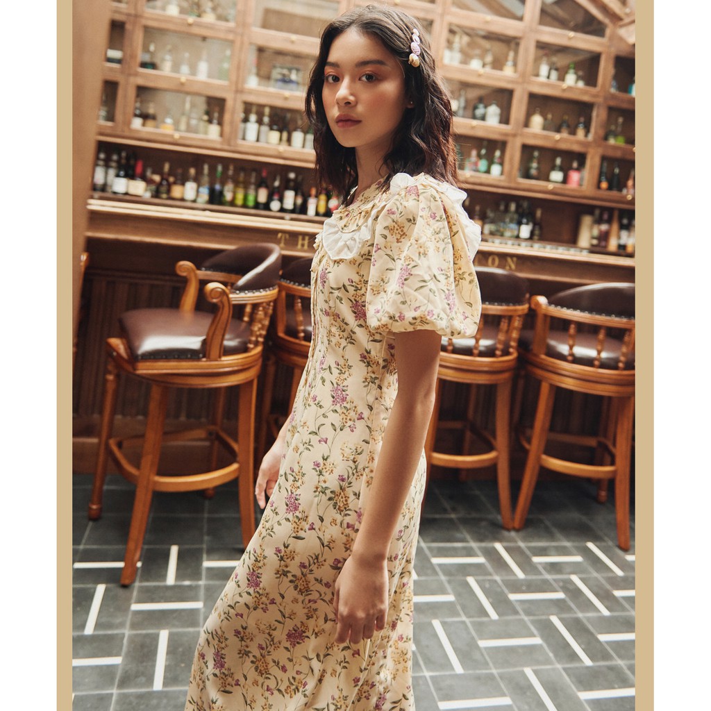 [Mã WABRWA15 giảm 15% đơn 300K] BLEUBIRD Váy voan hoa dáng dài BENEE DRESS | BigBuy360 - bigbuy360.vn