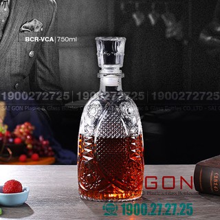 Bình Thủy Tinh Sang Trọng 750ml | BCR-VCA-750
