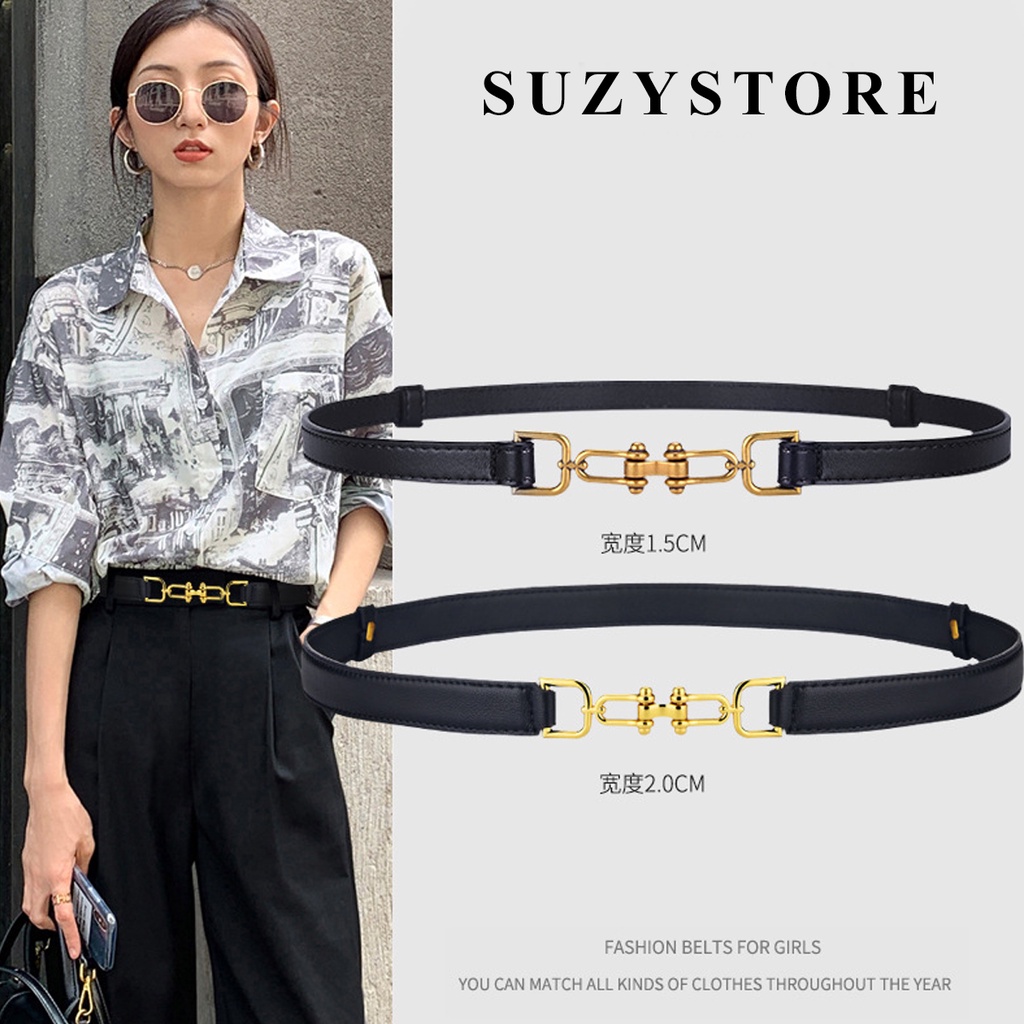 ĐAI VÁY nữ nhỏ 1.5cm Suzystore - THẮT LƯNG nữ bản nhỏ nịt áo váy tròn nhỏ cài tiện lợi - Đai thắt áo nhỏ TLSU12