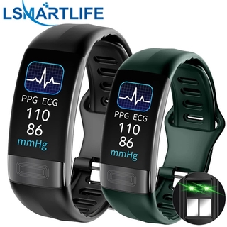 P11 Plus ECG + PPG Vòng đeo tay thông minh Huyết áp nhịp tim Máy đo nhịp tim theo dõi thể dục Pedometer Sport Sport Smartband