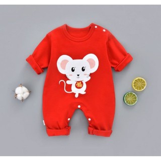 Body Suit Tết Màu Đỏ Cho Bé