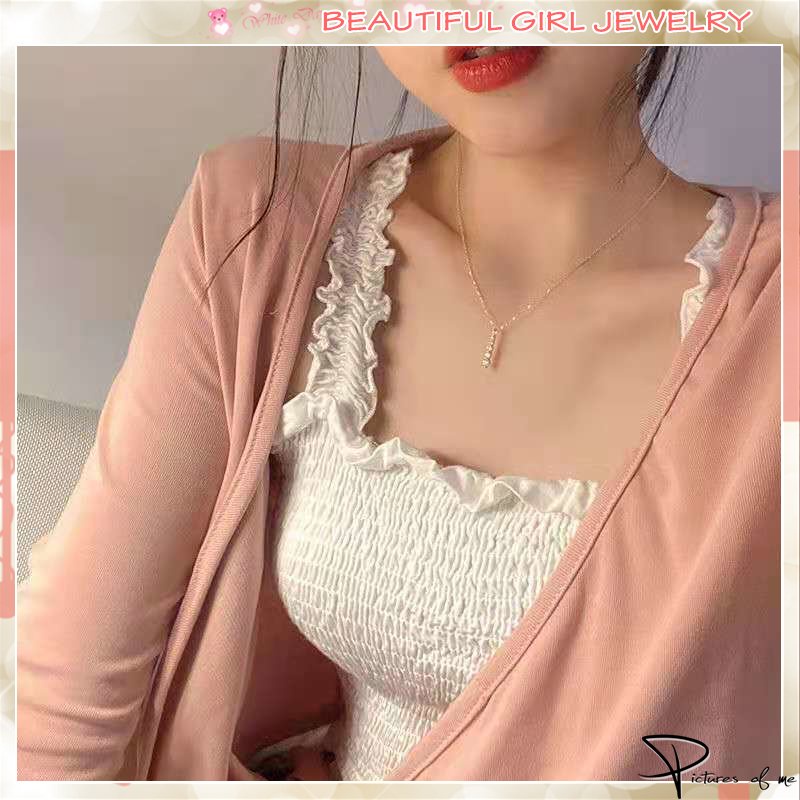 Vòng cổ Kim Loại Mặt Hình Giọt Nước Phong Cách Hàn Quốc Cho Nữ