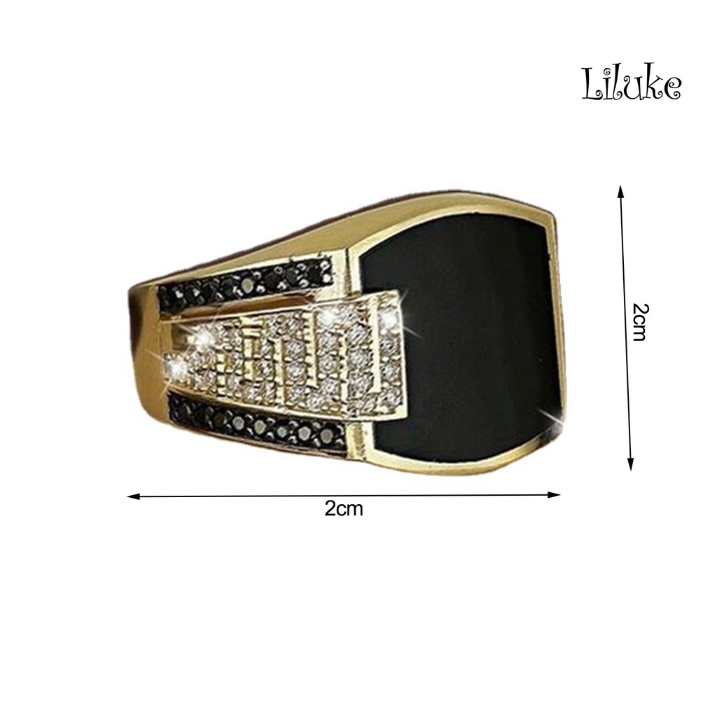 Nhẫn Hợp Kim Đính Đá Màu Đen Sang Trọng Thời Trang Cho Nữ