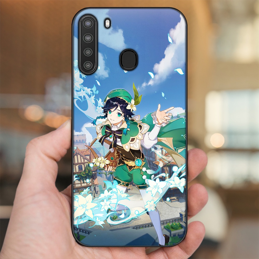 Ốp lưng Samsung A21 viền đen in hình Venti Genshin Impact