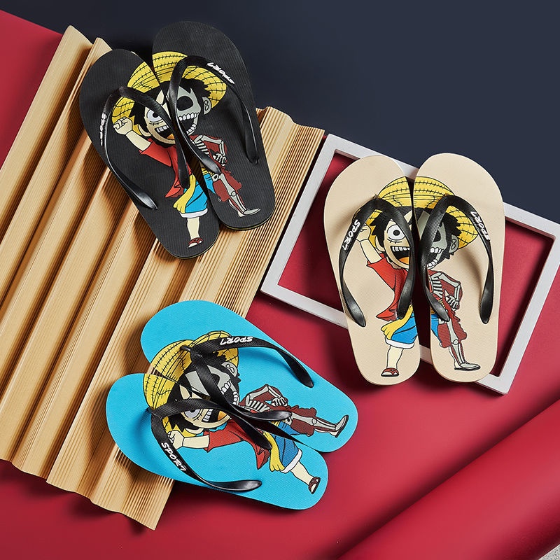 Dép Xỏ Ngón In Hình Luffy One Piece Chống Trượt Thời Trang Mùa Hè Cho Nam