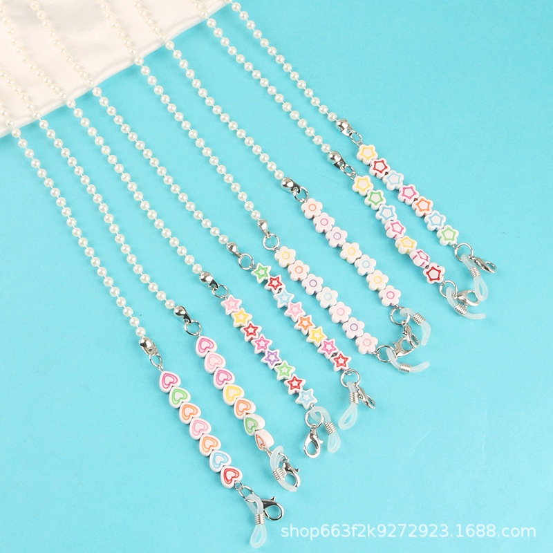 Dây đeo khẩu trang chuỗi hoa nhiều họa tiết dễ thương chống thất lạc KT7