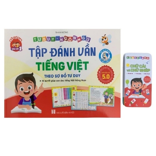 Sách - Tập đánh vần Tiếng Việt Phiên bản 5.0 kèm file đọc quét mã QR và video hướng dẫn ghép vần phù hợp với bé 4-6 tuổi