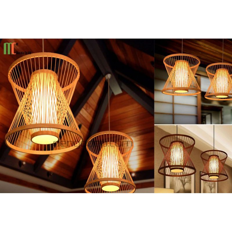 Đèn tre đèn mây tre đèn thả mây tre đèn lồng tre mã 051