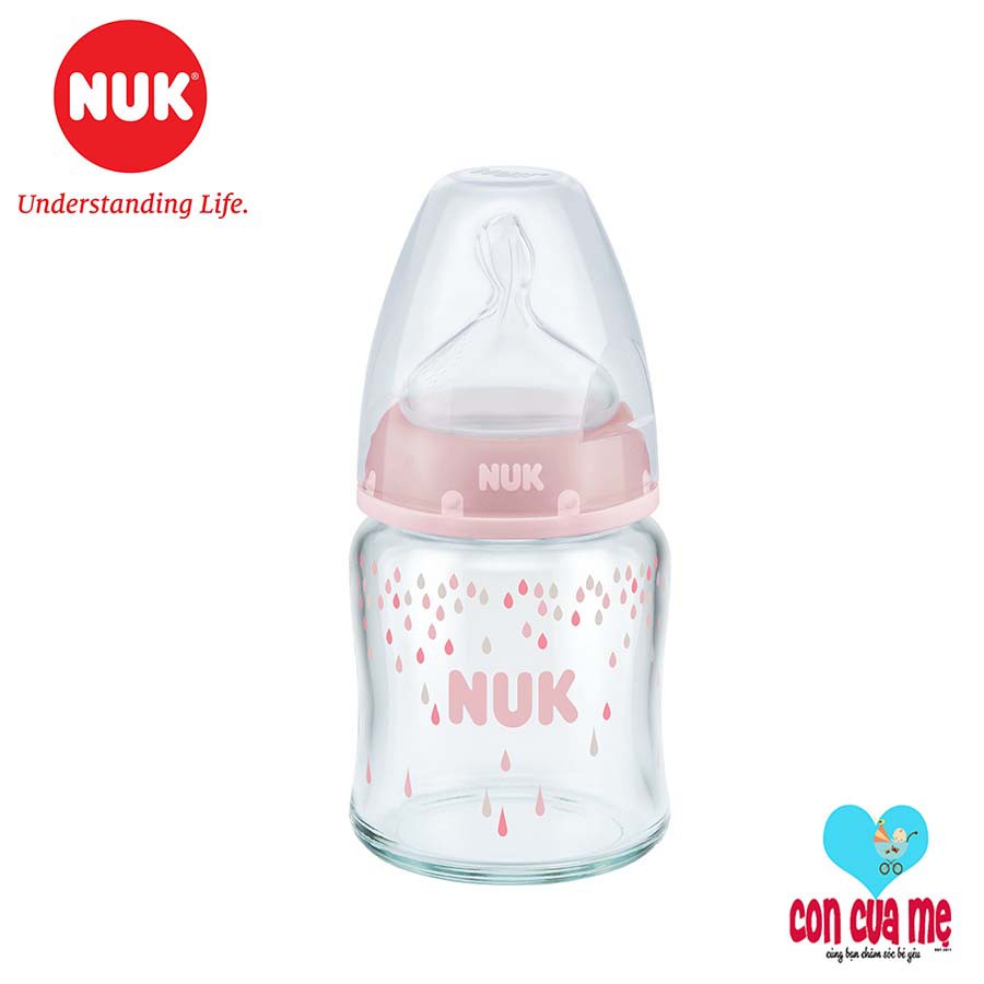 [Chính hãng có tem PP] Bộ 2 núm ti NUK Silicone cho bình cổ rộng đủ size