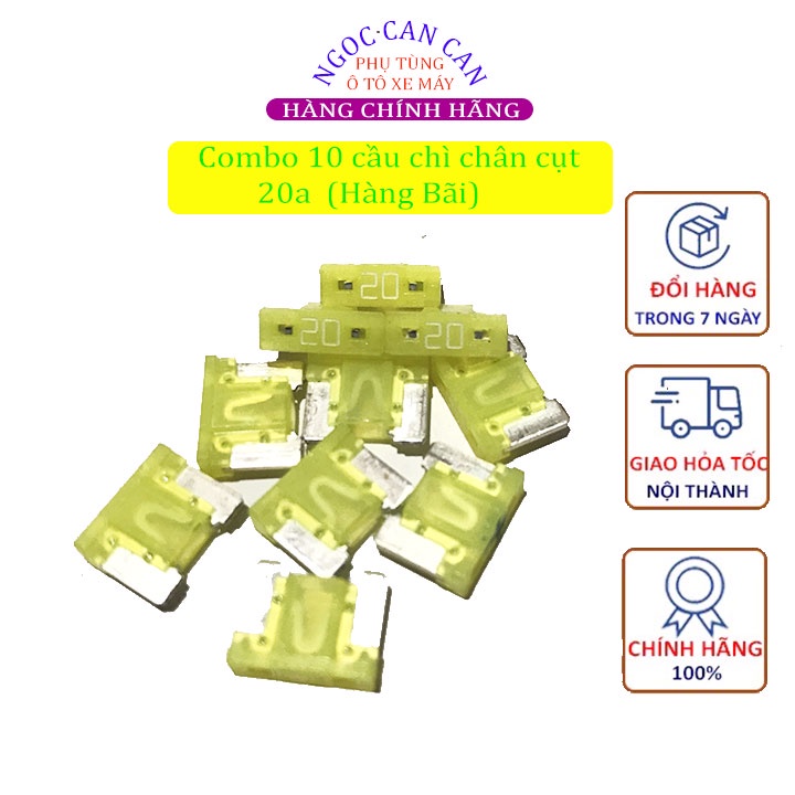 Combo 10 cầu chì chân cụt 7,5a – 30a (Hàng Bãi)