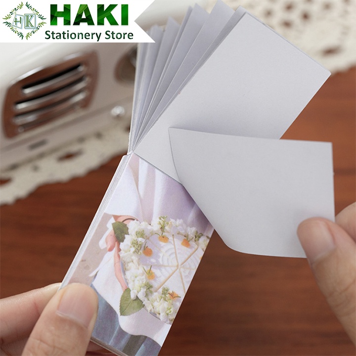 Nhãn dán sticker HAKI 50 hình dán cute trang trí sổ phong cảnh nhiều mẫu ST30