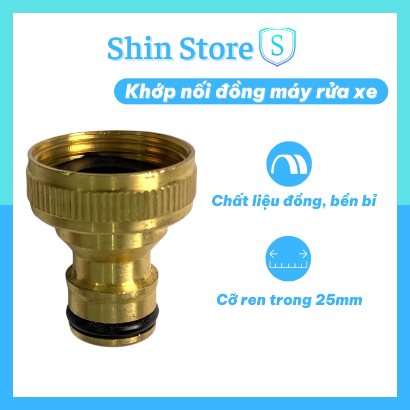 Khớp nối đồng đầu vào nước máy rửa xe trực tiếp - Bảo Nhật - BảoGroup