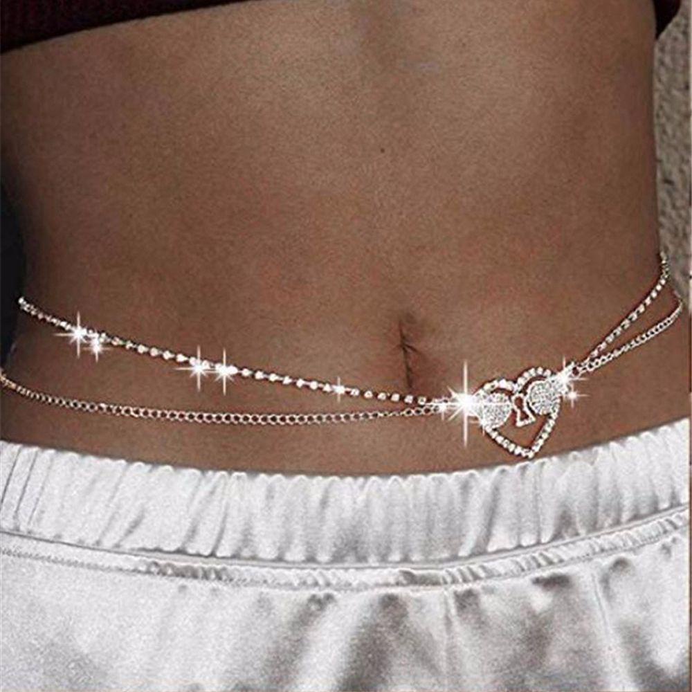 Thắt Lưng Dây Xích Bằng Hợp Kim Màu Ngà Có Thể Điều Chỉnh Phong Cách Punk Hàn Quốc